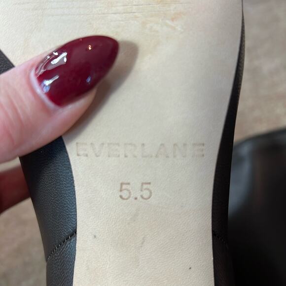 EVERLANE The Banana Boot Brown Knee High Napa Leather Point Toe Pull On 5.5 NEW - Picture 8 of 9